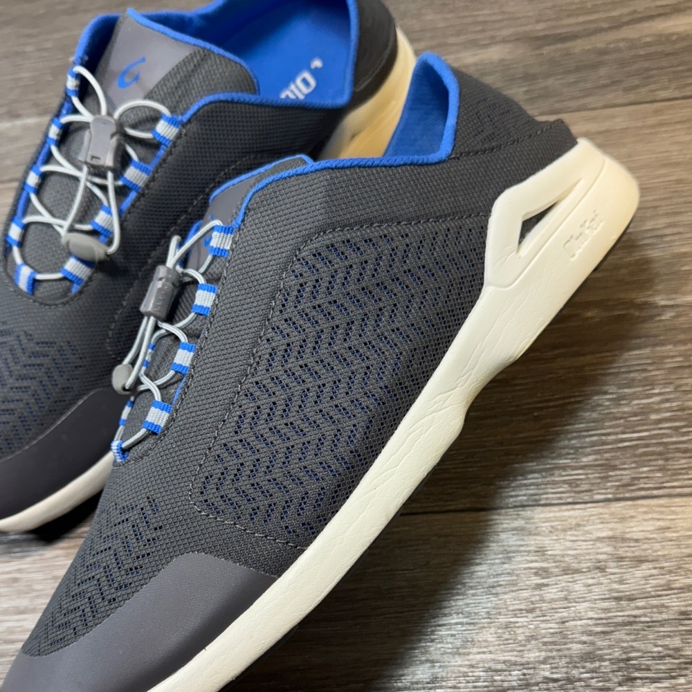 Olukai Gray and Blue Athletic Shoes men’s size 12 (s280) - Picture 3 of 10